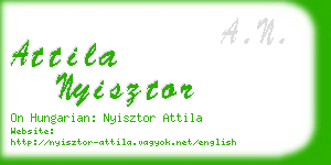 attila nyisztor business card